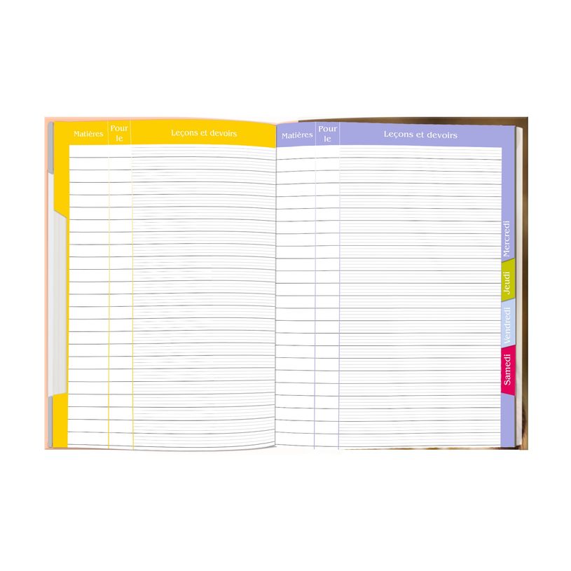 3664447077482-Cahier de textes Faon ou Ecureuil - 15,5 x 22 cm - Oberthur-P_79443756_4-3