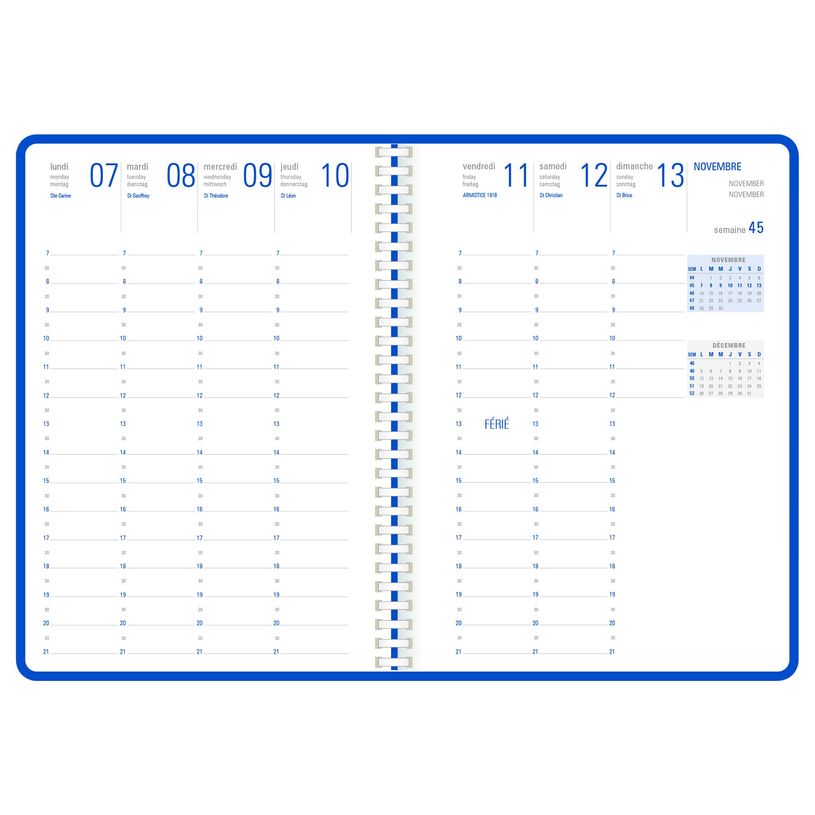 3664447078229-Agenda à spirale Dayton 27 - 1 semaine sur 2 pages - disponible dans différentes couleurs-P_79443761_8-6
