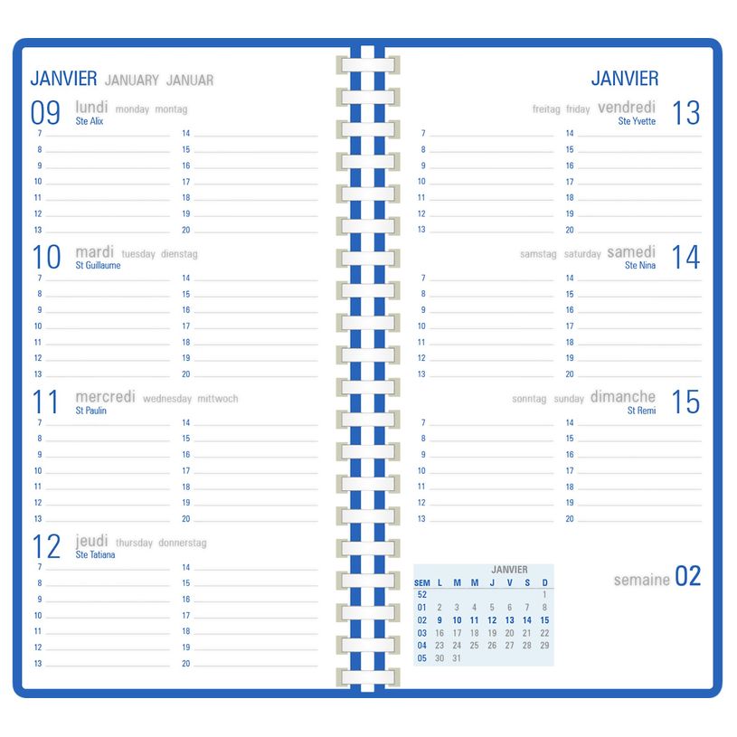 3664447078243-Agenda à spirale Dayton 16 poche - 1 semaine sur 2 pages - disponible dans différentes co-P_79443763_8-6