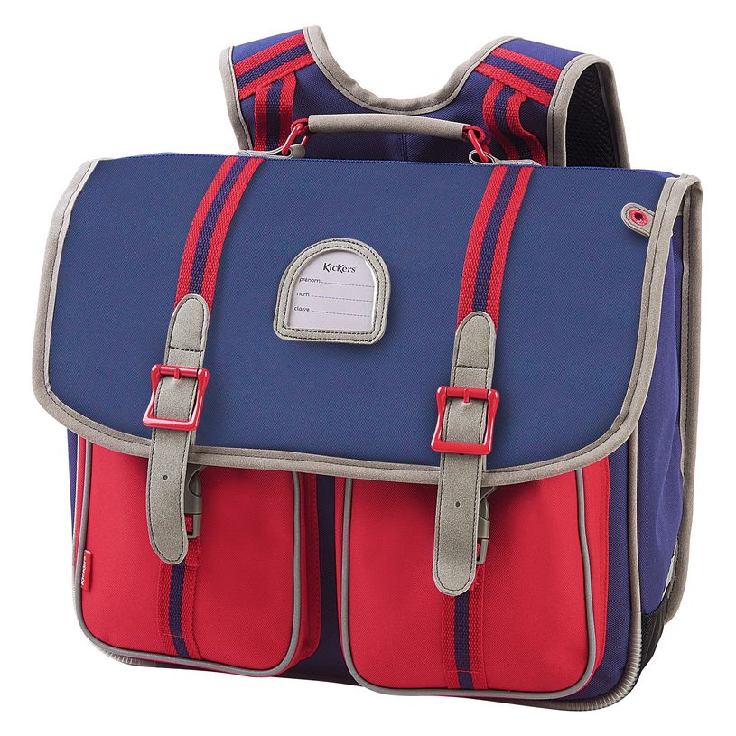 3664447100548-Cartable Kickers -  38 cm - 2 compartiments - bleu marine - Oberthur-P_79443783_1-0