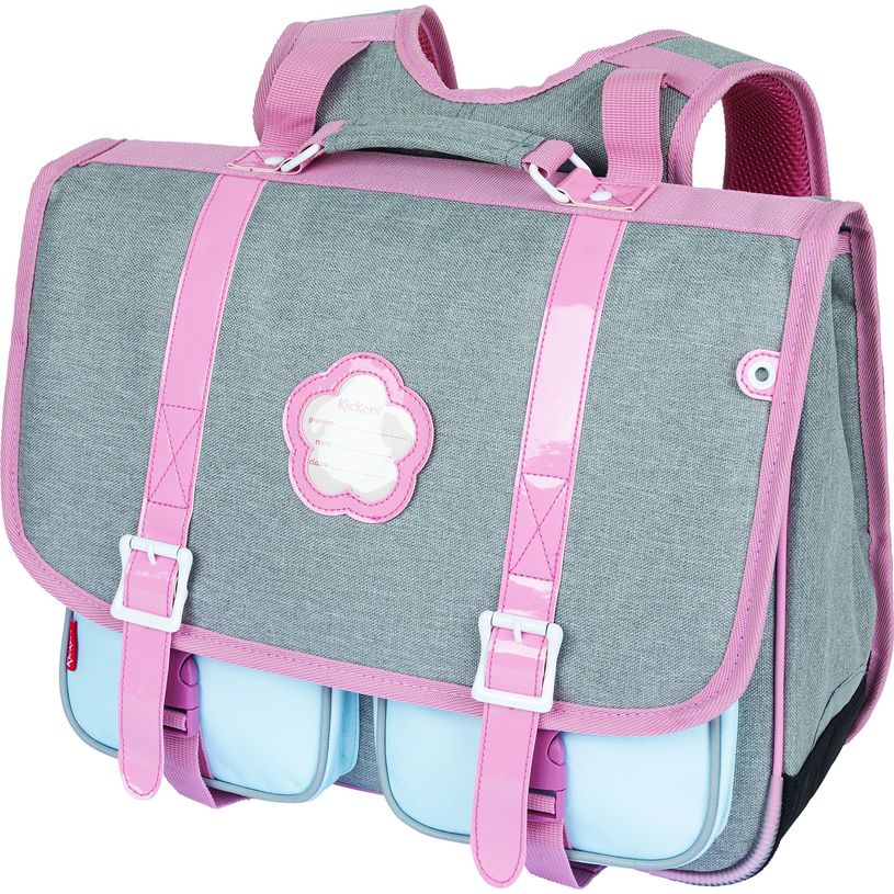 3664447100425-Cartable Kickers - 38 cm - 2 compartiments - gris chiné - Oberthur-P_79443784_2-1