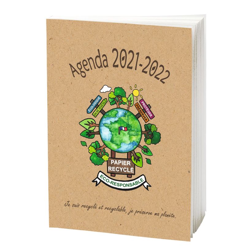 3664447081540-Agenda recyclé Exclusivité Bureau Vallée - 1 jour par page - 12 x 17 cm - Oberthur-P_79443786_1-0