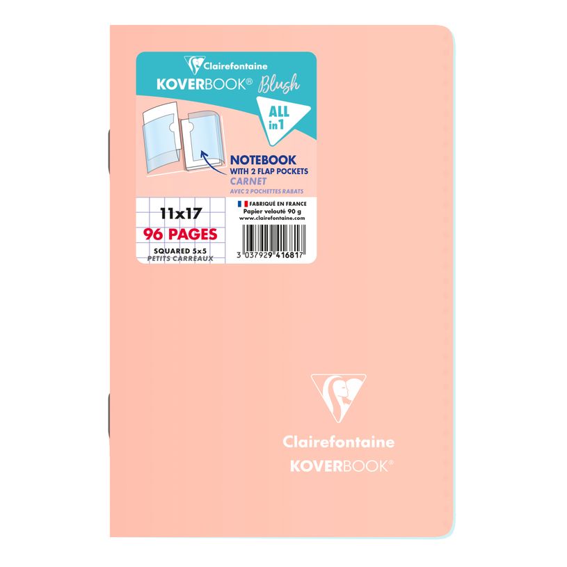 3037929416817-Clairefontaine Koverbook - Carnet polypro 11 x 17 cm - 96 pages - petits carreaux (5x5 mm) - disponible dans -P_79443880_3-2