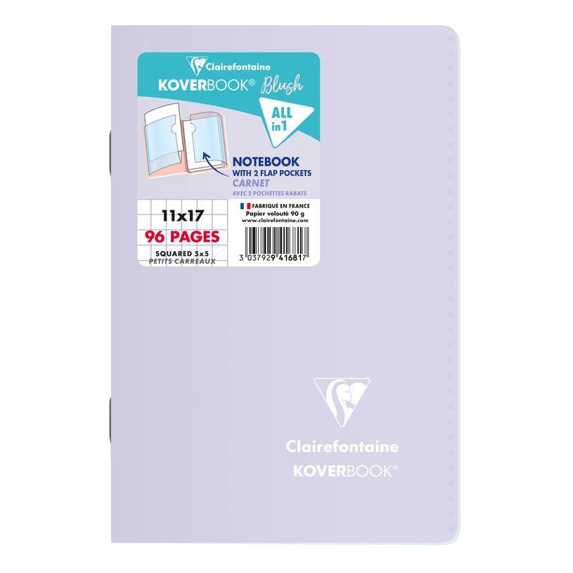 3037929416817-Clairefontaine Koverbook - Carnet polypro 11 x 17 cm - 96 pages - petits carreaux (5x5 mm) - disponible dans -P_79443880_4-3