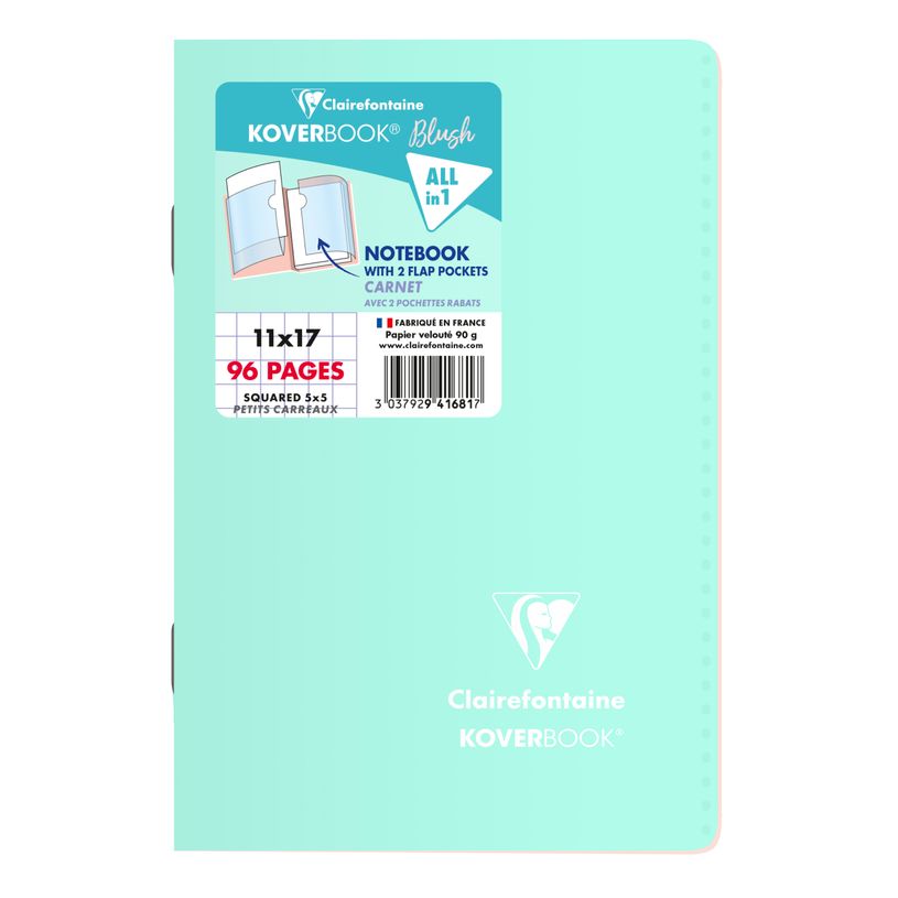 3037929416817-Clairefontaine Koverbook - Carnet polypro 11 x 17 cm - 96 pages - petits carreaux (5x5 mm) - disponible dans -P_79443880_5-4