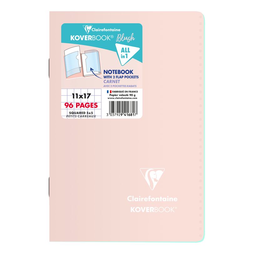 3037929416817-Clairefontaine Koverbook - Carnet polypro 11 x 17 cm - 96 pages - petits carreaux (5x5 mm) - disponible dans -P_79443880_6-5