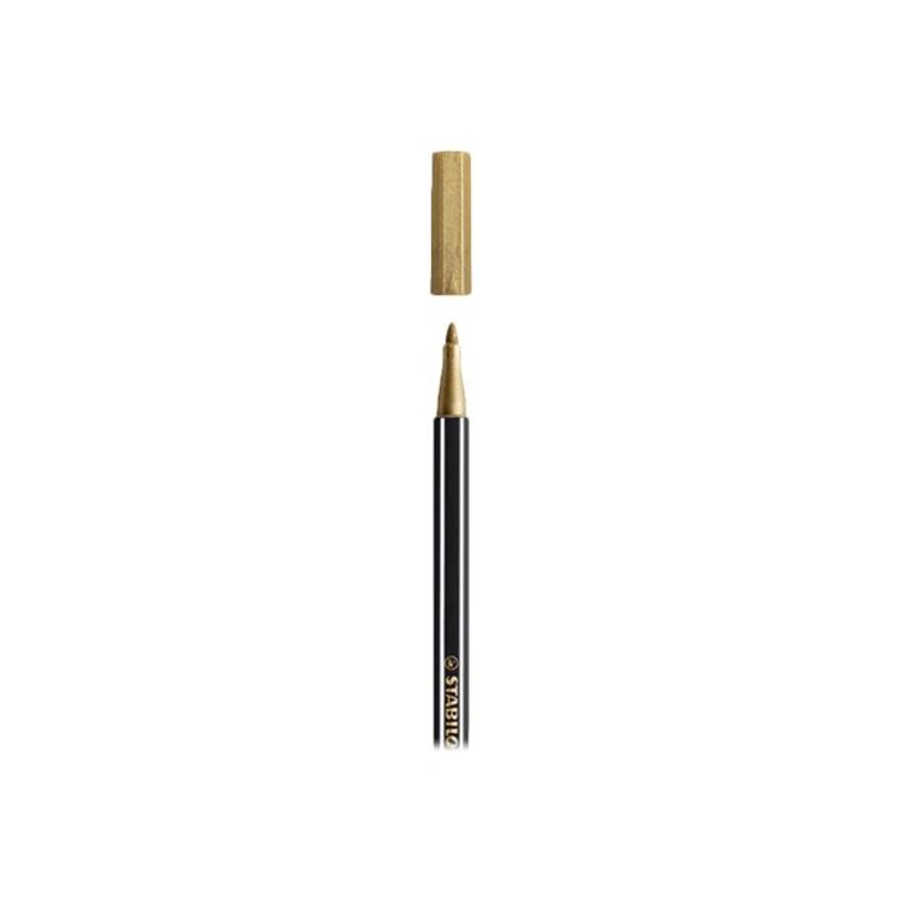 4006381530194-STABILO Pen 68 metallic - Rotulador de punta de fibra - oro - tinta al agua - 1.4 mm - medi-P_79443913_5-4