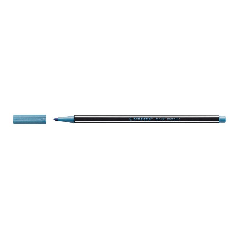 4006381530224-STABILO Pen 68 metallic - Rotulador de punta de fibra - azul metálico - tinta al agua - 1.-P_79443914_4-4