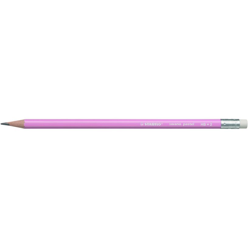 4006381553605-STABILO - Crayon à papier - HB - rose pastel - embout gomme-P_79443925_1-0
