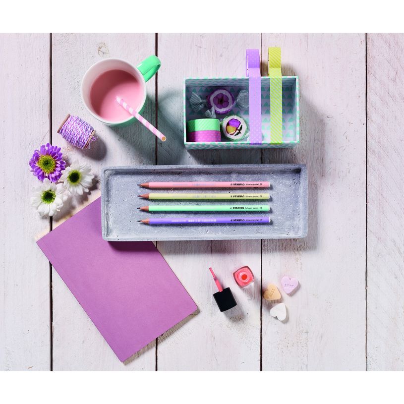 4006381553605-STABILO - Crayon à papier - HB - rose pastel - embout gomme-P_79443925_2-1