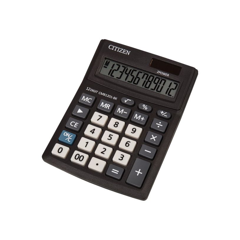 4562195139225-Calculatrice de bureau Citizen CMB1201-BK - 12 chiffres - alimentation batterie et solaire-P_79443990_1-0