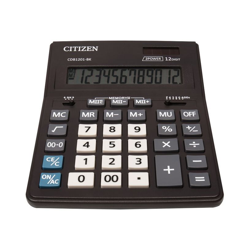 4562195139232-Calculatrice de bureau Citizen CDB1201-BK - 12 chiffres - alimentation batterie et solaire-P_79443991_2-1