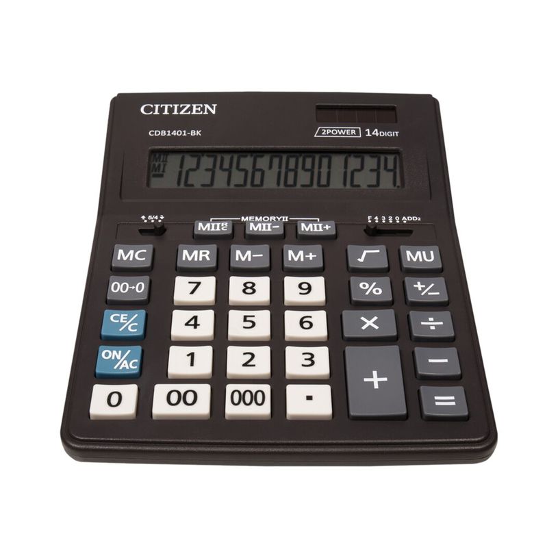 4562195139249-Calculatrice de bureau Citizen CDB1401-BK - 14 chiffres - alimentation batterie et solaire-P_79443992_2-1