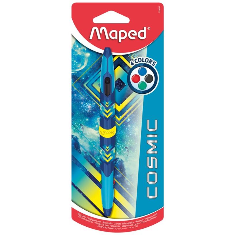 3154142294432-Maped Cosmic Teens - Stylo à bille 4 couleurs Twin Tip - bleu-P_79444087_1-0