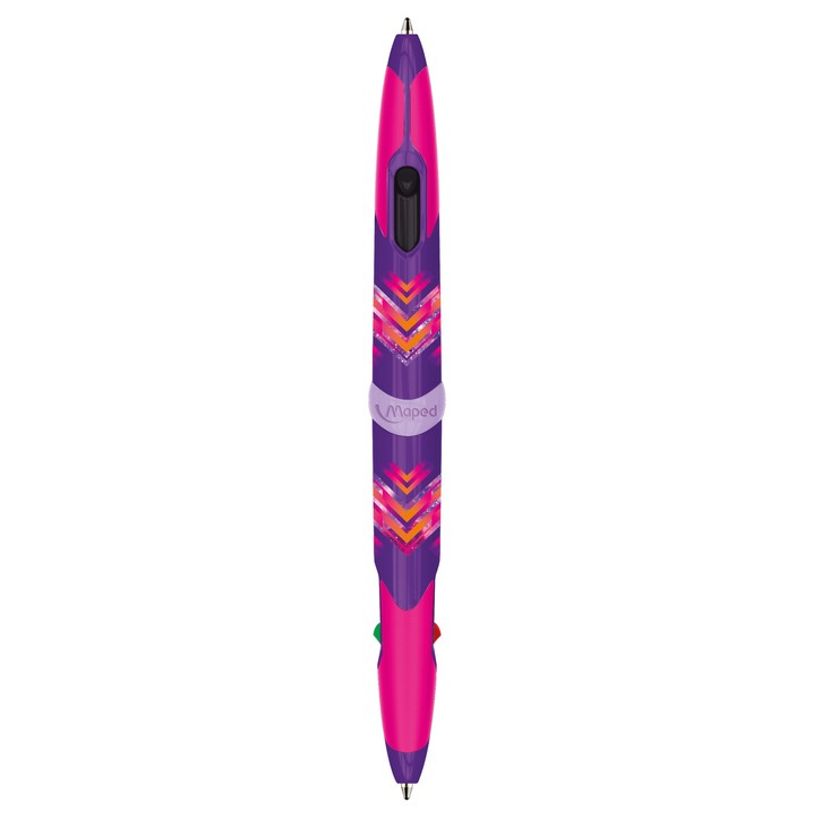 3154142294449-Maped Cosmic Teens - Stylo à bille 4 couleurs Twin Tip - rose-P_79444088_2-1