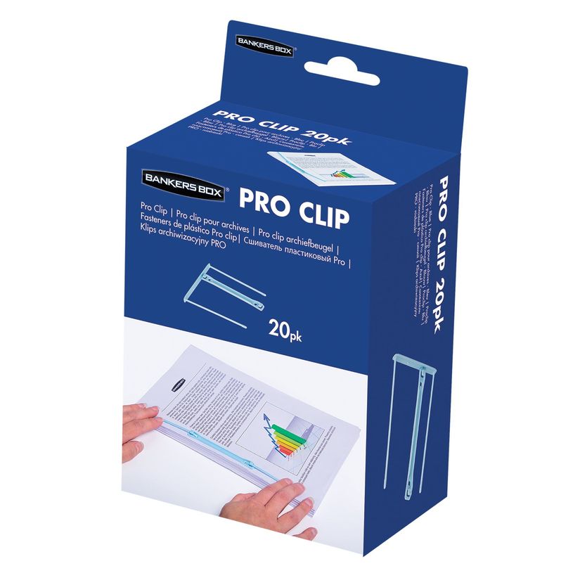 2012349517864-Bankers Box Pro - 20 clips pour archives - bleu clair - Fellowes--3