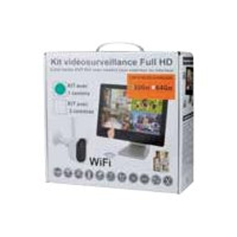 3700224763480-MCL  Kit de vidéosurveillance Wifi -  écran tactile, NVR intégré, 2 caméras + carte Mi-P_79444376_3-4