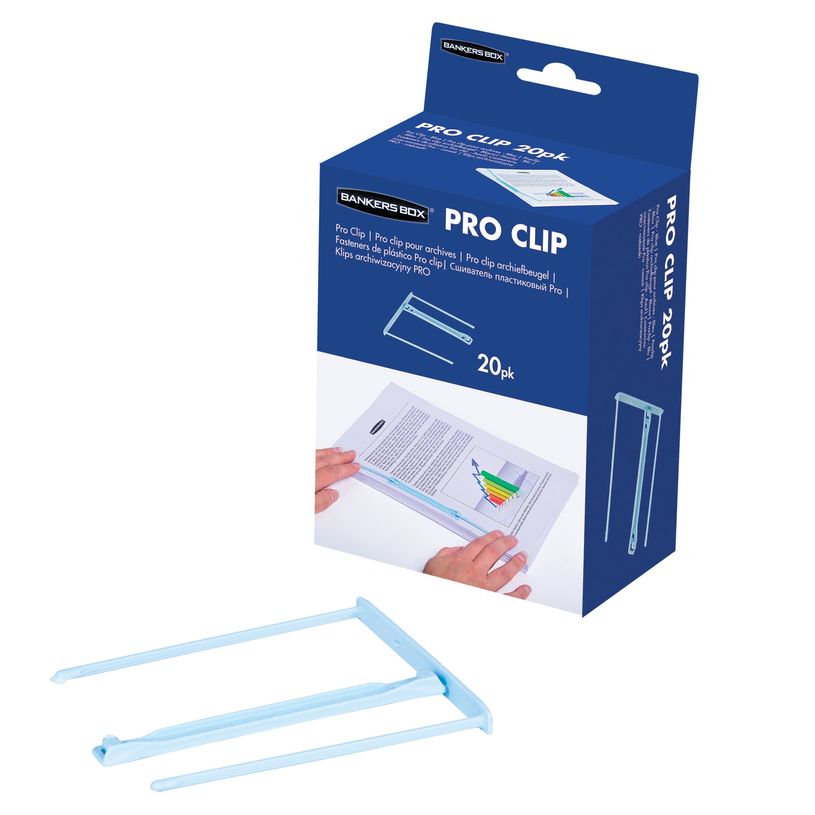 2012349517864-Bankers Box Pro - 20 clips pour archives - bleu clair - Fellowes-P_79444397_2-1