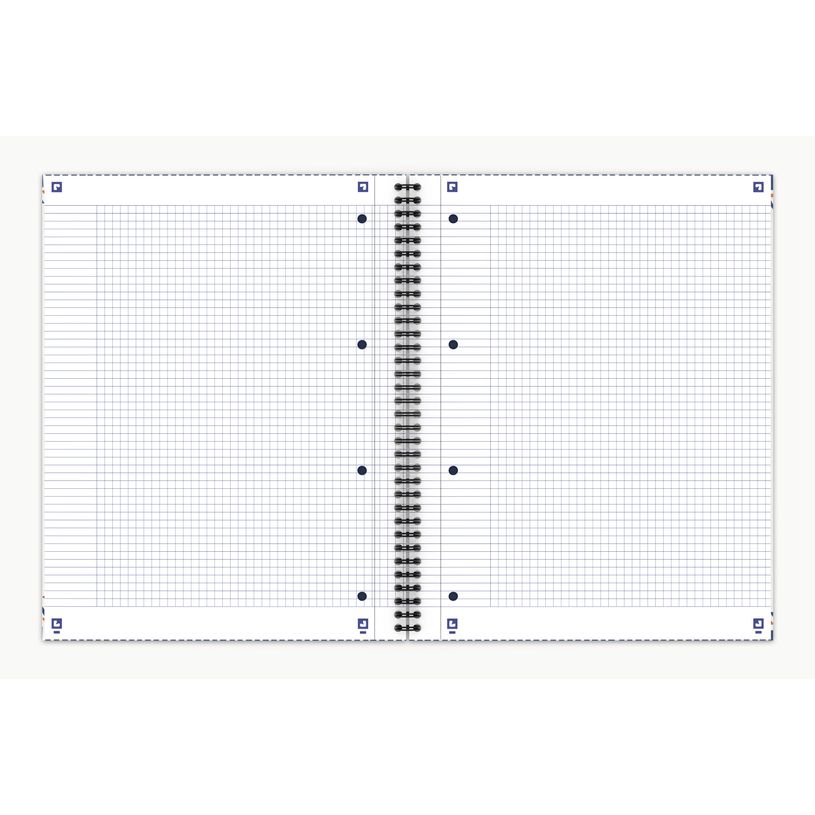 3020120144870-Oxford Boho Chic - Cahier spiralé A4+ - 120 pages - petits carreaux (5x5 mm)-P_79444619_9-5