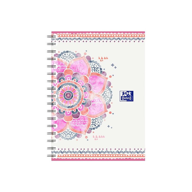 3020120144993-Oxford Boho Chic - Carnet de notes à spirale A6 - 100 pages - petits carreaux-P_79444622_2-1