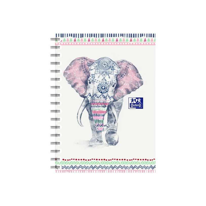 3020120144993-Oxford Boho Chic - Carnet de notes à spirale A6 - 100 pages - petits carreaux-P_79444622_3-2