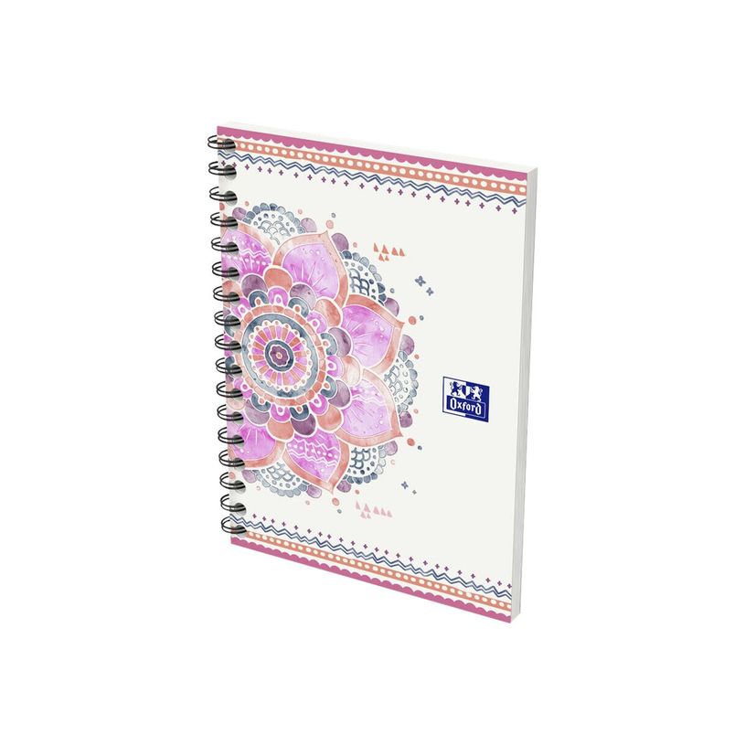3020120144993-Oxford Boho Chic - Carnet de notes à spirale A6 - 100 pages - petits carreaux-P_79444622_7-6