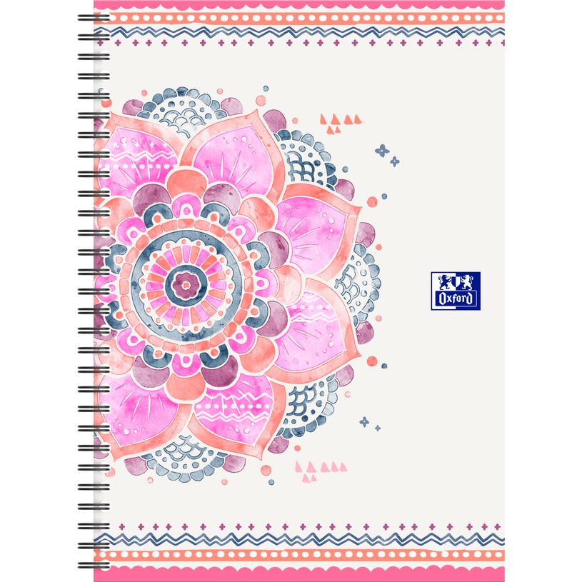 3020120145037-Oxford Boho Chic - Cahier spiralé B5 (19 x 25 cm) - 120 pages - ligné-P_79444623_8-5