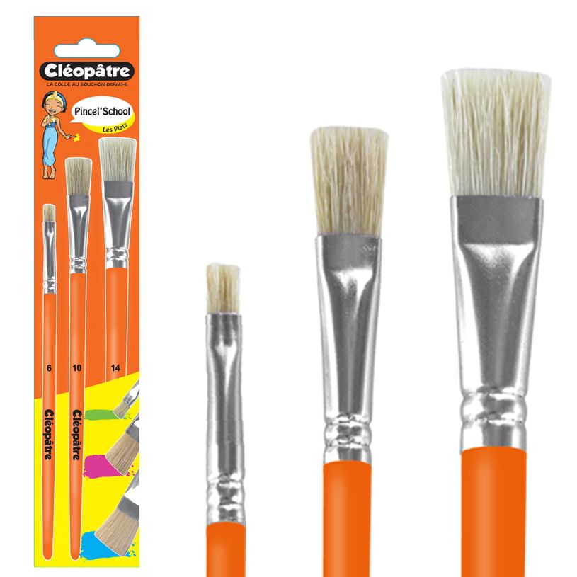 3134725013216-Cléopâtre - Pack de 3 brosses - soie de porc - N° 6, 10,14-P_79444632_1-0