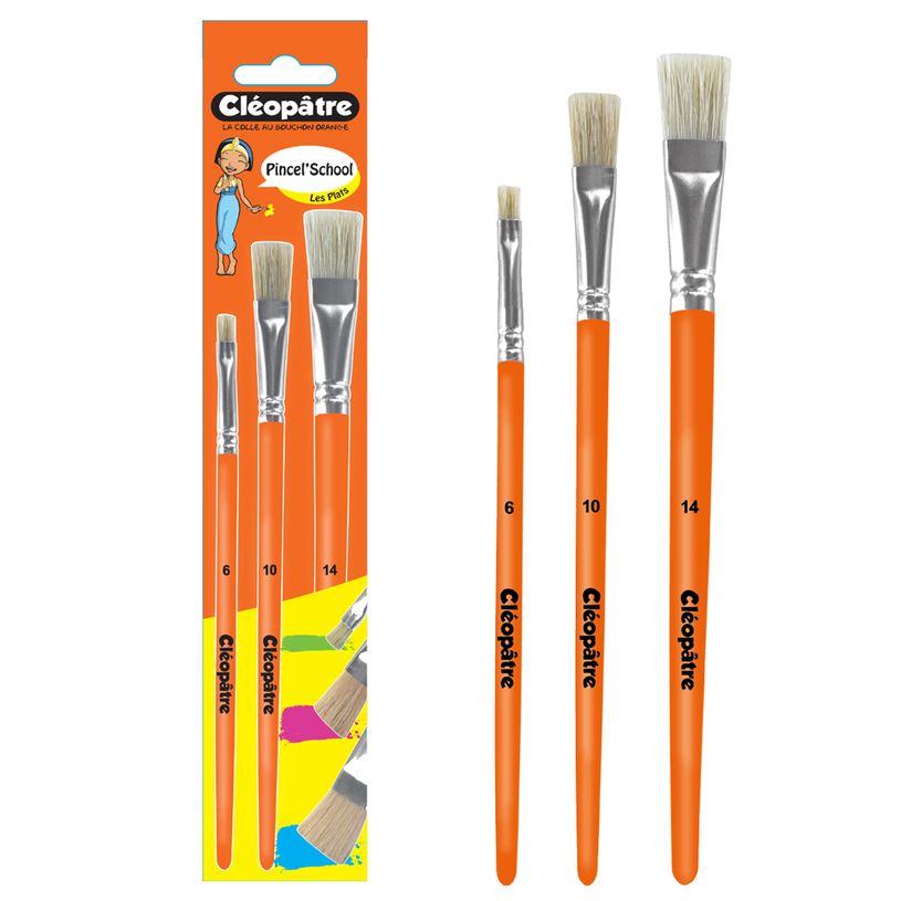 3134725013216-Cléopâtre - Pack de 3 brosses - soie de porc - N° 6, 10,14-P_79444632_2-1