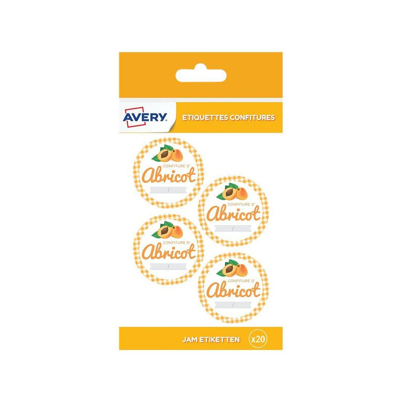 5014702139017-Avery - 20 Étiquettes rondes confiture abricot - diamètre 47,5 mm-P_79444698_1-0