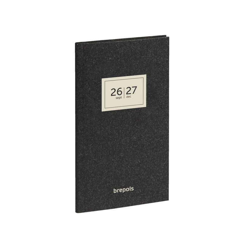5412303149266-Agenda de poche Essenz 16 mois - 1 semaine sur 2 pages - 9 x 16 cm - anthracite - Brepols--0
