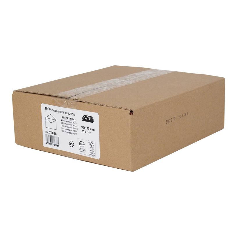 3250650706884-GPV - 1000 Enveloppes élection recyclées - 90 x 140 mm - 80 gr - couleurs assorties-P_79444718_3-1