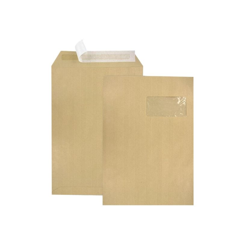 3250651041601-GPV - 250 Pochettes Enveloppes C4 229 x 324 mm - 120 gr - fenêtre 50x100 mm - kraft - band-P_79444719_2-1