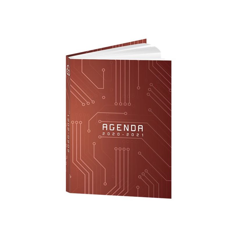3592930015577-Agenda Techno rouge - 1 jour par page - 12,5 x 17,5 cm - Bouchut-P_79444736_3-3