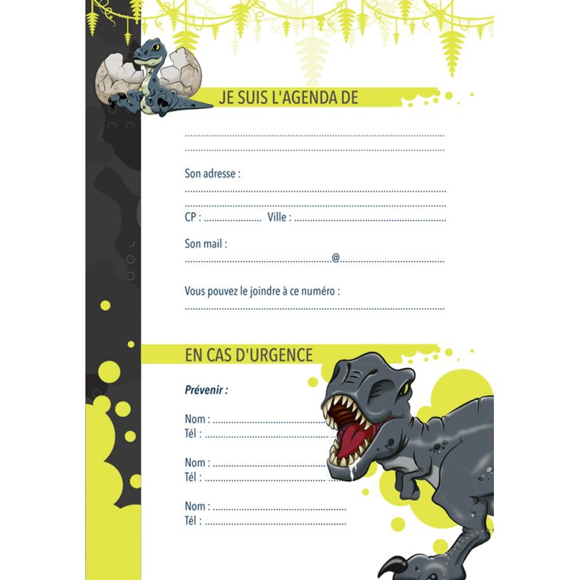 3592930017410-Agenda Dino bleu - 1 jour par page - 12,5 x 17,5 cm - Bouchut-P_79444738_8-4