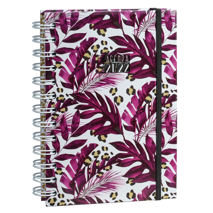 3592930015737-Agenda à spirales Floral rose - 1 jour par page - 12,5 x 17,5 cm - Bouchut-P_79444745_6-2
