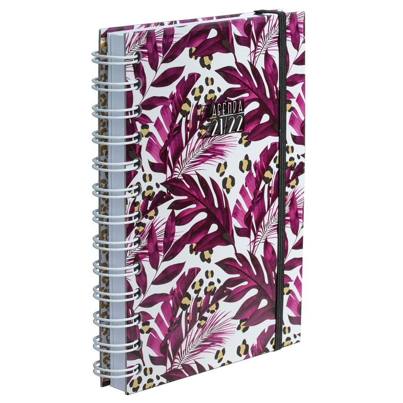 3592930015737-Agenda à spirales Floral rose - 1 jour par page - 12,5 x 17,5 cm - Bouchut-P_79444745_7-3