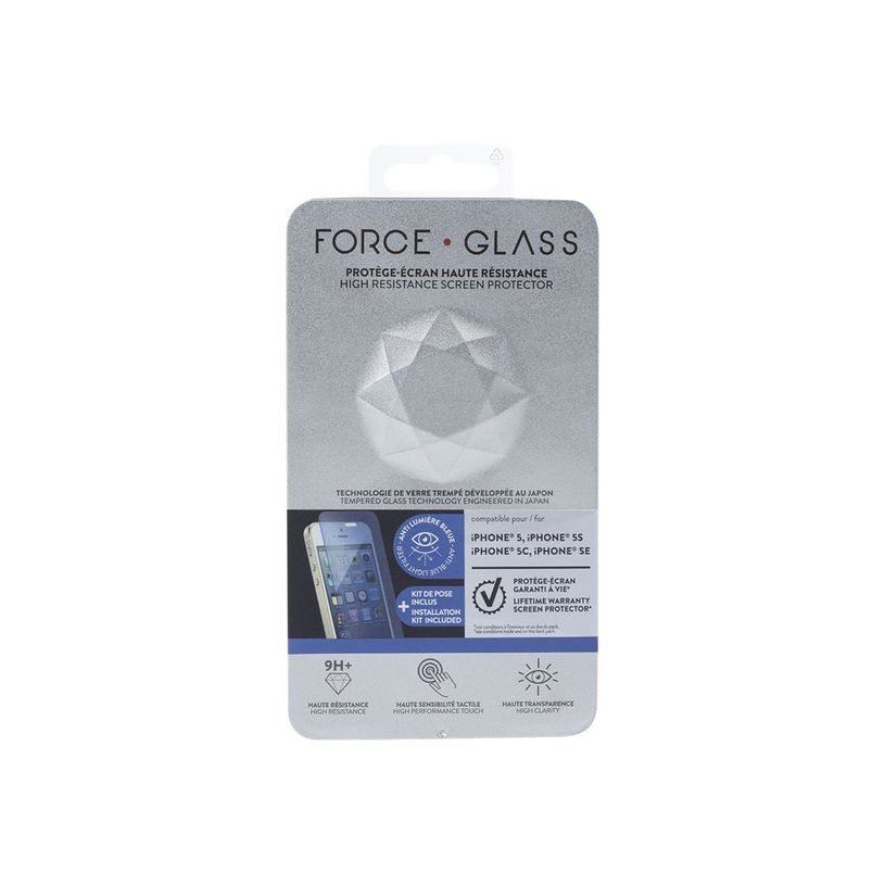 3571211365693-Force Glass - Protection d'écran - verre trempé pour iPhone 5/5S/SE/5C-P_79444968_1-2