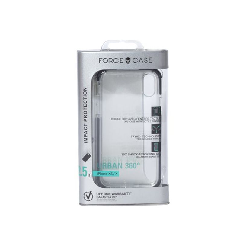 3571211401902-Force Case Urban 360° - Coque intégrale de protection pour iPhone X/XS - transparent/gris-P_79444986_4-3