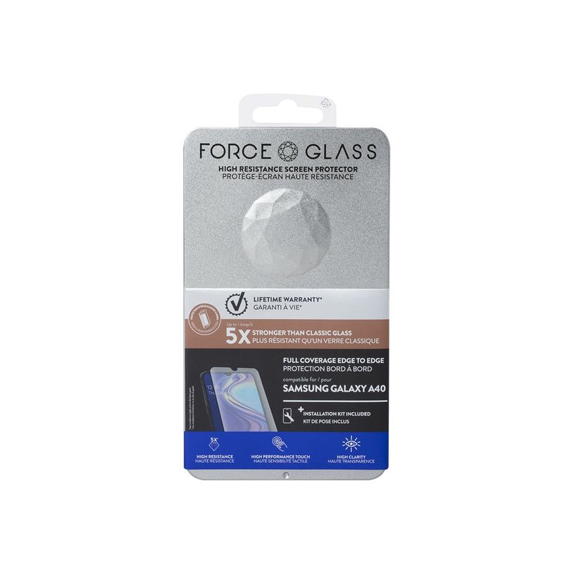 3571211412113-Force Glass - protection d'écran - verre trempé pour Samsung A40-P_79444994_1-1