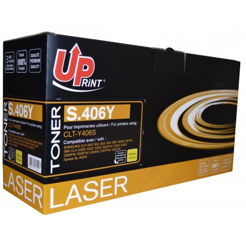3584770712204-Cartouche laser compatible Samsung CLT-Y406S - jaune - Uprint-P_79445228_1-0