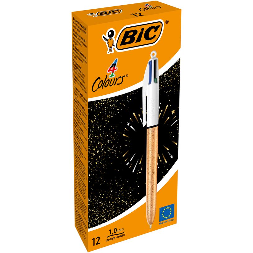 3086123595125-BIC 4 Couleurs - 12 Stylos à bille 4 couleurs - 1 mm - Festif-P_79445269_1-0