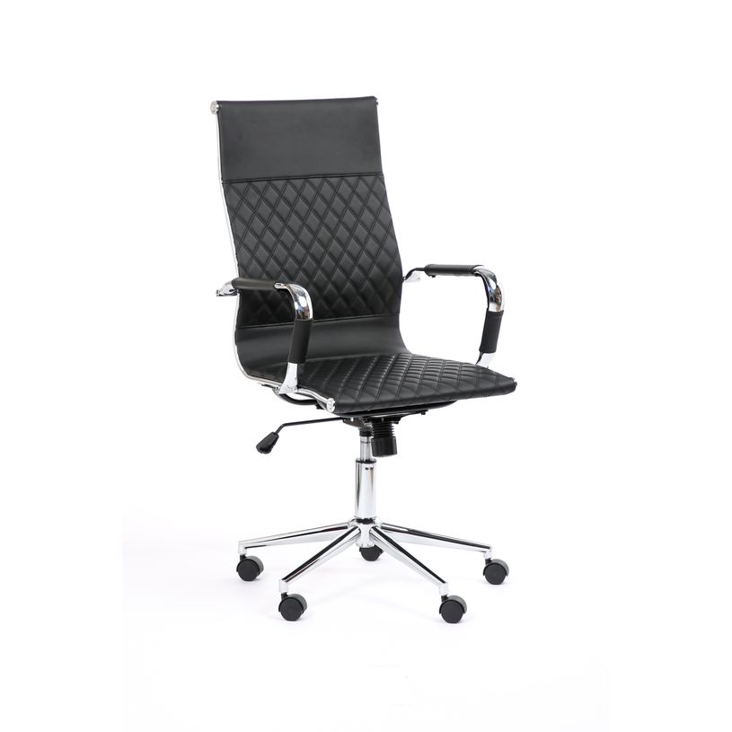 3701338801716-Fauteuil de bureau DELAWARE - accoudoirs fixes - Noir-P_79445346_1-0