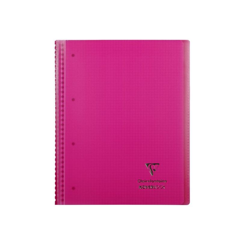 3037923960019-Clairefontaine Koverbook - Cahier à spirale polypro A4+ (22,5 x 29,7 cm) - 160 pages - petits carreaux (5x5 mm) - disponib-P_79445348_4-3