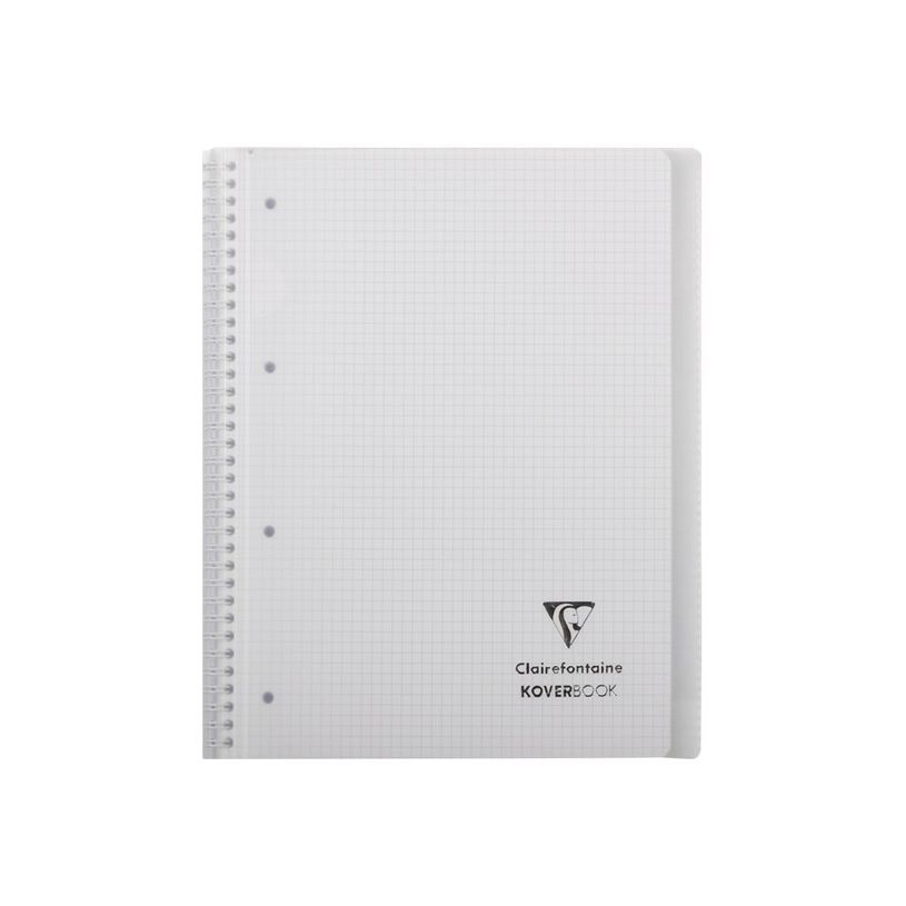 3037923960019-Clairefontaine Koverbook - Cahier à spirale polypro A4+ (22,5 x 29,7 cm) - 160 pages - petits carreaux (5x5 mm) - disponib-P_79445348_7-6