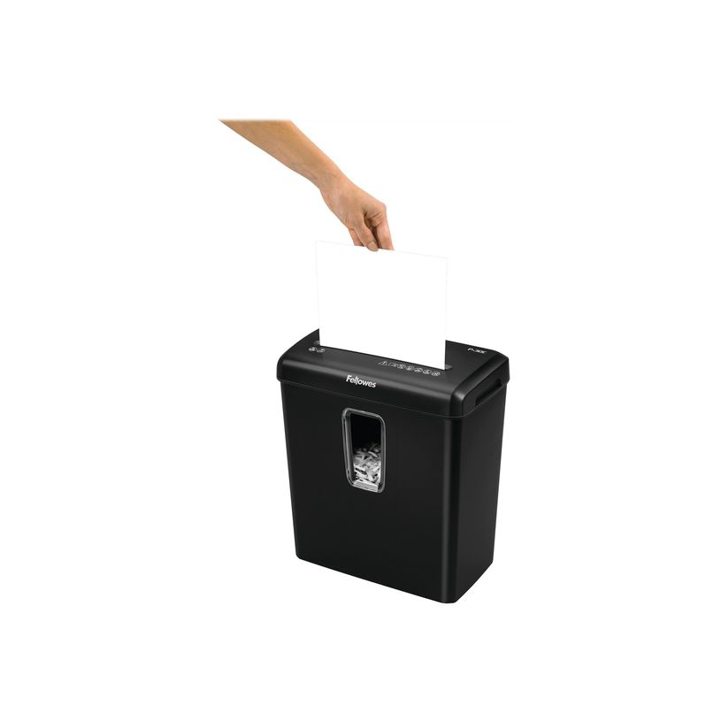 0043859741298-Fellowes Powershred P-30C - destructeur de documents coupe croisée - 6 feuilles - Corbeill-P_79445436_2-9