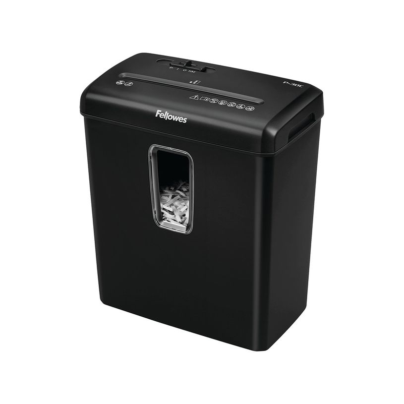 0043859741298-Fellowes Powershred P-30C - destructeur de documents coupe croisée - 6 feuilles - Corbeill-P_79445436_7-0