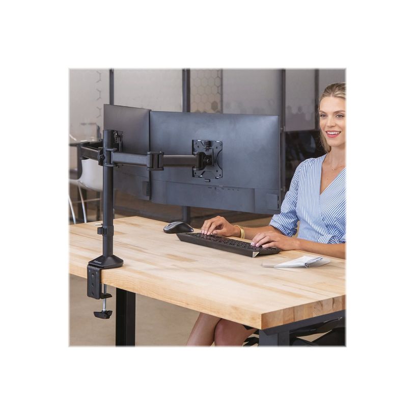 0043859748488-Fellowes Reflex Dual Monitor Arm - kit de montaje - brazo ajustable - para 2 monitores - ne-P_79445438_6-5
