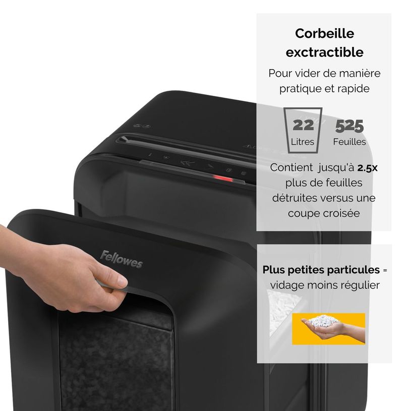 0043859751518-Fellowes Powershred LX201 - destructeur de documents coupe croisée microparticules - 12 feuilles-P_79445439_5-2