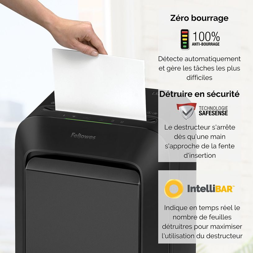 0043859751532-Fellowes Powershred LX211 - destructeur de documents coupe croisée microparticules - 15 feuille-P_79445441_10-5